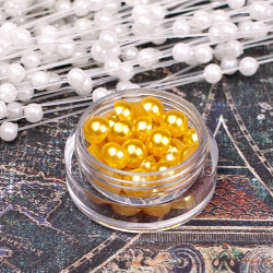 Напівбусини перламутрові 6мм золото, 100шт