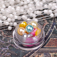 Напівбусини перламутрові 8мм мікс, 50шт