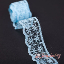 Мереживо 20мм мк10059 блакитне 1м