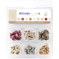 Брадси Artemio Round Brads Nature 7мм, 60шт 