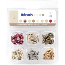 Брадси Artemio Round Brads Nature 7мм, 60шт 