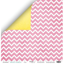 Аркуш паперу 30*30см Scrapmir Sweet Girls Пудра двостороння