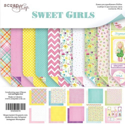 Набір паперу 20*20см Scrapmir Sweet Girls, 10аркушів