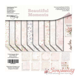 Набір паперу 30*30см Scrapmir Beautiful Moments двостороння, 11аркушів