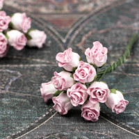 Букет троянд Rosebuds рожево-білі, 10 шт