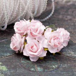 Букет троянд Wild Roses 30мм рожевий світлий, 5шт