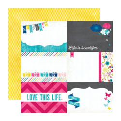 Аркуш паперу 30*30см Echo Park Here and Now Journaling Cards HN49011