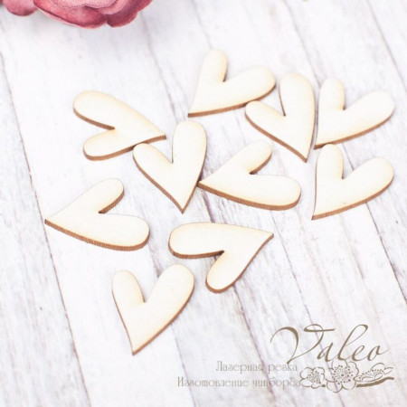 Чіпборд Valeo набір Серця 10шт 13*18мм V1767