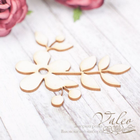 Чіпборд Valeo Квіточка 53*58мм V1733