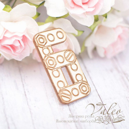 Чіпборд Valeo Цифра 6 18*34мм V1849