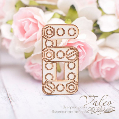 Чіпборд Valeo Цифра 6 18*34мм V1849