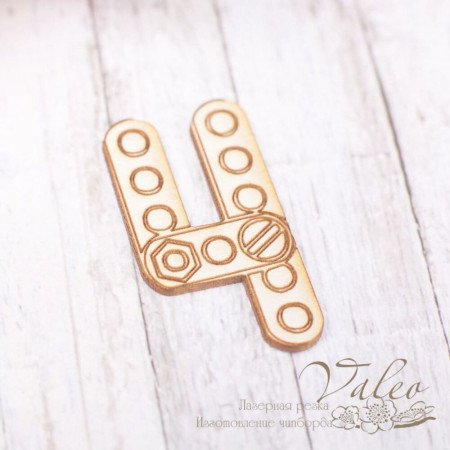 Чіпборд Valeo Цифра 4 18*34мм V1855