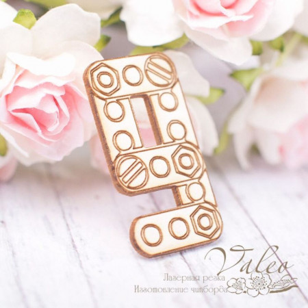 Чипборд Valeo Цифра 9 18*34мм V1851