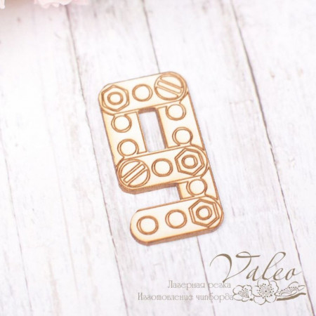 Чипборд Valeo Цифра 9 18*34мм V1851