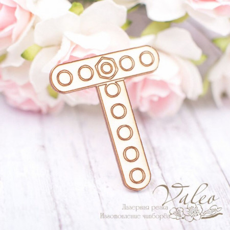 Чіпборд Valeo Літера Т 28*34мм V1825