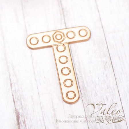 Чіпборд Valeo Літера Т 28*34мм V1825