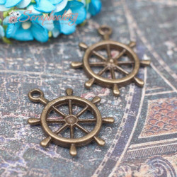 Підвіска металева штурвал бронза 28*24мм, 1шт