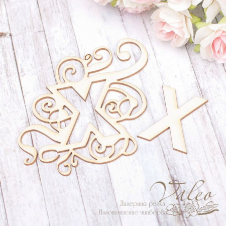 Чипборд Valeo Буква X 74*71мм V1882