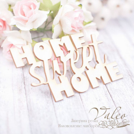 Чіпборд Valeo Home sweet home 72*39мм V1901
