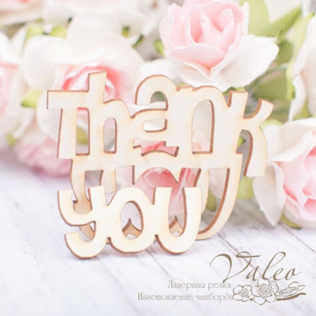 Чіпборд Valeo Thank you 45*34мм V1902