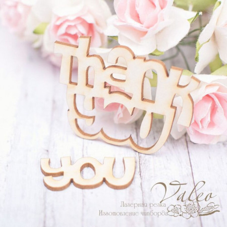 Чіпборд Valeo Thank you 45*34мм V1902