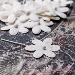 Набір квітів ромашка міні біла, 10шт