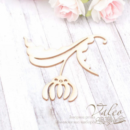 Чіпборд Valeo Квіточка 64*68мм V1915