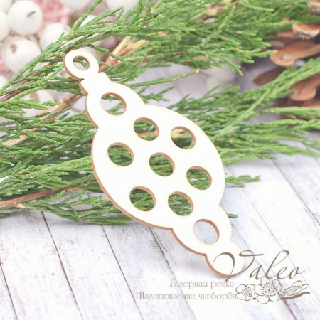 Чіпборд Valeo Ялинкова іграшка горох 46*92мм V1969