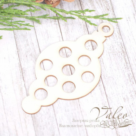 Чіпборд Valeo Ялинкова іграшка горох 46*92мм V1969