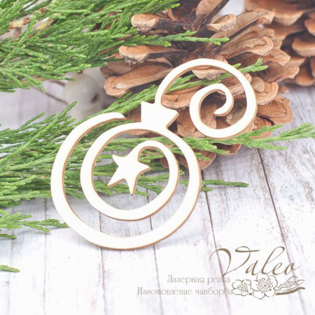 Чіпборд Valeo Ялинкова іграшка 47*68мм V1964