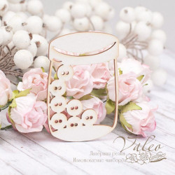 Чіпборд Valeo Баночка з гудзиками 45*67мм V2012