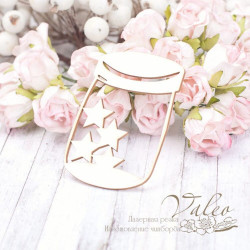 Чіпборд Valeo Баночка із зірочками 45*67мм V2016