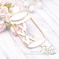 Чипборд Valeo Баночка с сердечками 45*67мм V2017