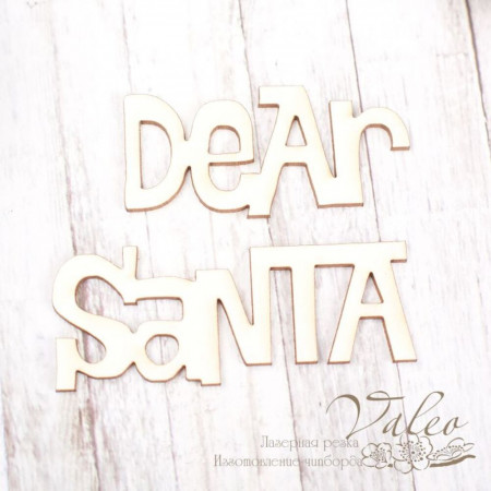 Чіпборд Valeo Dear Santa 50*42мм V2040