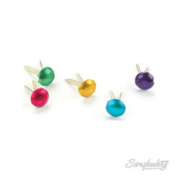 Брадси Creative Impressions Mini Painted Metal Round/Metallic, 4мм, 100шт 