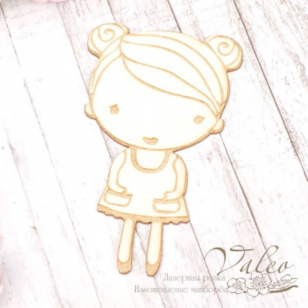 Чипборд Valeo Девочка 48*81мм V2055