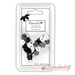 Набір ґудзиків пластикових DoCrafts Daisy Bexley Black 11мм, 30шт