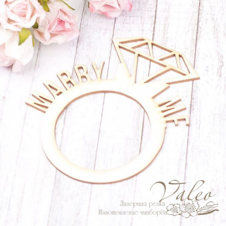 Чіпборд Valeo рамка Marry Me 67*78мм V2090