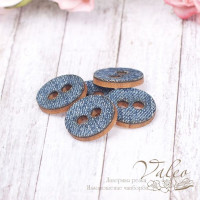 Чіпборд Valeo тканинний набір Ґудзики 15*15мм 5шт V2100