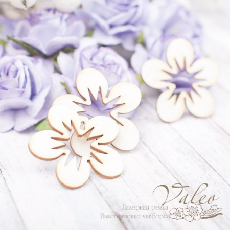 Чіпборд Valeo набір Квіти 3шт 34*33мм V2147