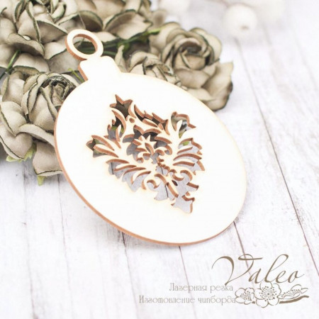 Чіпборд Valeo Новорічна куля 61*79мм V2156