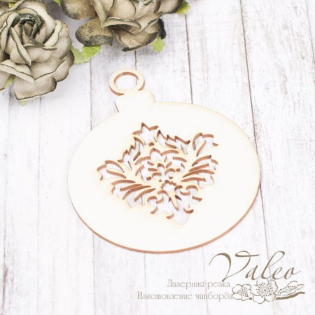 Чіпборд Valeo Новорічна куля 61*79мм V2156