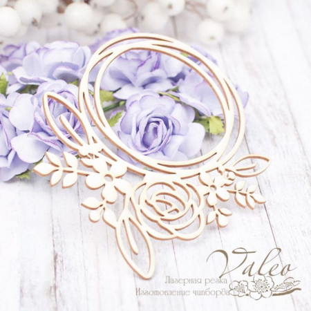 Чіпборд Valeo Квіткова рамка 92*96мм V2187