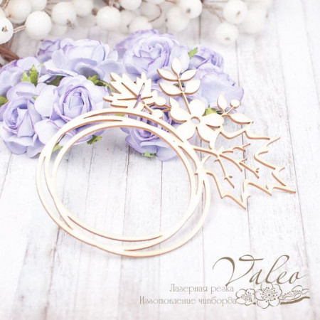 Чіпборд Valeo Квіткова рамка 110*100мм V2188