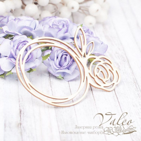 Чіпборд Valeo Квіткова рамка 92*67мм V2189