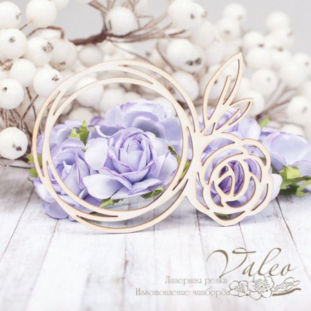 Чіпборд Valeo Квіткова рамка 92*67мм V2189