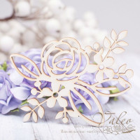 Чипборд Valeo Букет цветов 87*68мм V2190