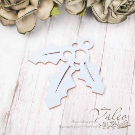 Чіпборд Valeo кольоровий Гілочка блакитний матовий 39*37мм V2252