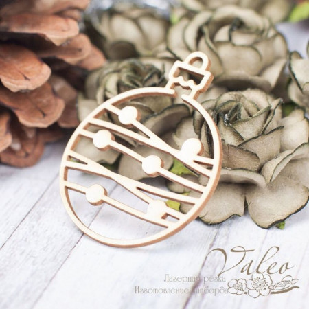 Чіпборд Valeo Ялинкова куля 38*48мм V2268