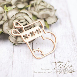 Чіпборд Valeo Новорічний чобіток 36*44мм V2272